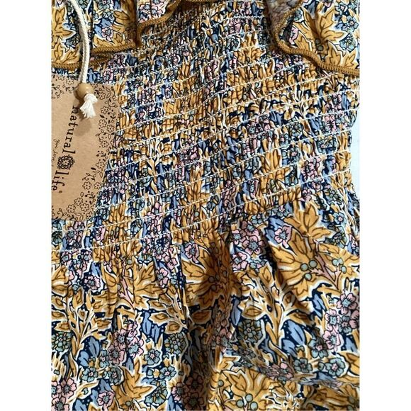 NEW Natural Life Mix & Match Smocked Crop Top Sz L Floral - Picture 6 of 9